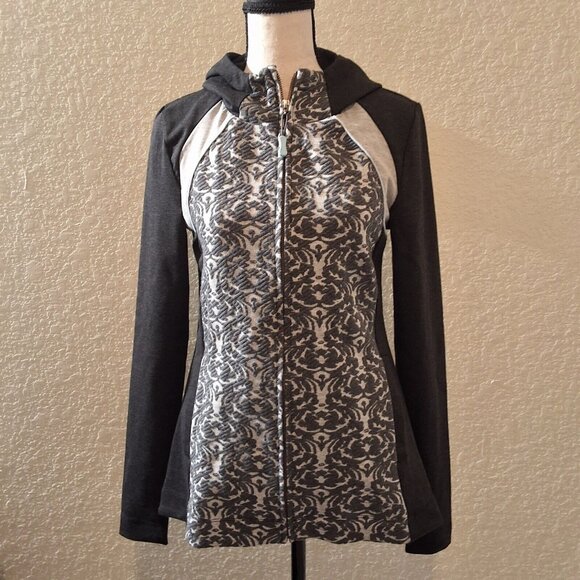 Anthropologie Jackets & Blazers - Anthropologie Pure Good Tara Jacquered Zip Up Hoodie Jacket Sz Xs